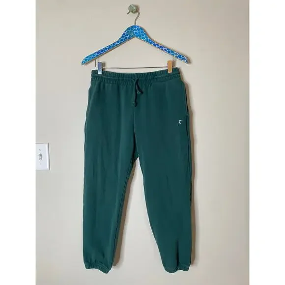 ZYIA ACTIVE Pine Green Relaxation Cinched Ankle Drawstring Sweatpants Size Large - Picture 8 of 8